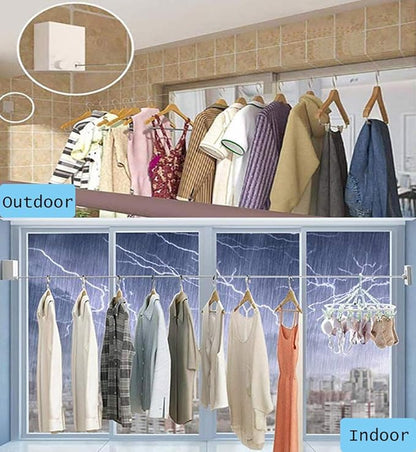 Telescopic Clothesline Clothes Drying Rope 4.2M